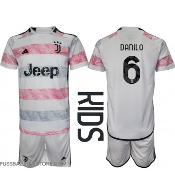 Juventus Danilo Luiz #6 Replik Auswärtstrikot Kinder 2023-24 Kurzarm (+ Kurze Hosen)